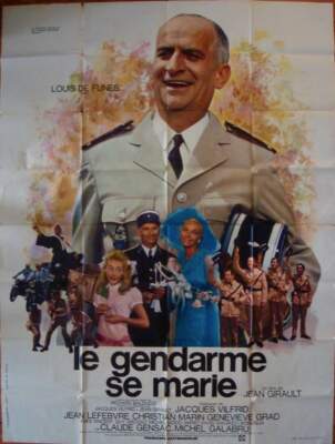 Le GENDARME SE MARIE French Grande movie poster 47x63 LOUIS DE FUNES 1968 RARE