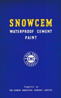 Snowcem Waterproof Cement Paint, 1960s Blue Circle Foldout Information Card  UK