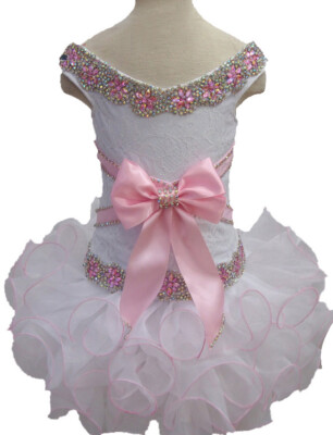 Jenniferwu Pageant Dress Girls' Tulle Princess Wedding Dress for Toddler Baby