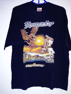 Rhapsody Of Fire Legendary Tales RARE vintage  t-shirt 1997 Manowar Iron Maiden