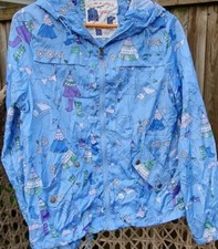 Mantaray Fabulous Packaway Blue Festival Shower Mac Jacket Coat Size 12
