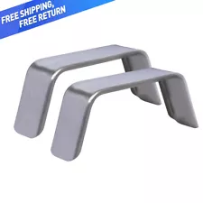 Set of 2 Square Steel Cargo Trailer Fenders Pair For 14"-16" wheels