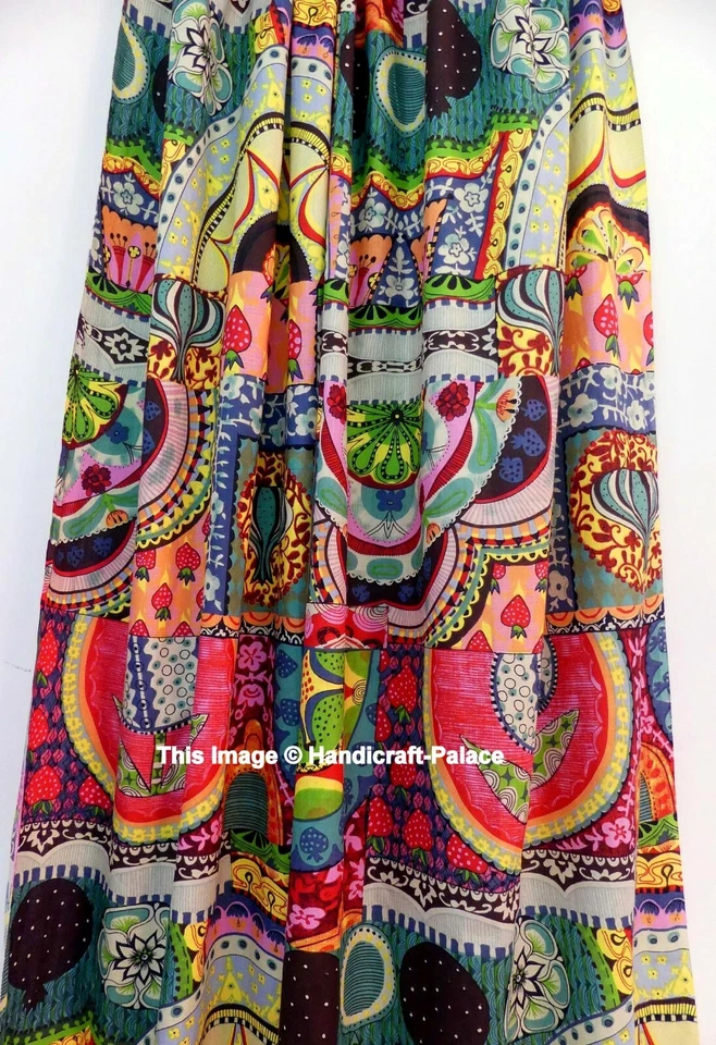 5 Yard Hand Block Print Handmade Cotton Indian Natural Sanganeri Print Fabric. - Image 4 of 4