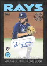 Josh Fleming 2021 Topps Update 1986 Autographs Black Rays #/199 Auto #86B-JFL