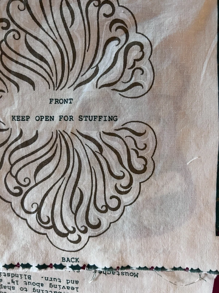 Christmas Cut & Sew VICTORIAN SANTA CENTERPIECE Fabric Spring Ind. 46" x 17.5" - Image 4 of 4