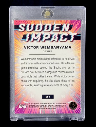 VICTOR WEMBANYAMA ORANGE EXPLOSION BLUE ROOKIE REFRACTOR Prizm Chrome - SPURS - Picture 2 of 2