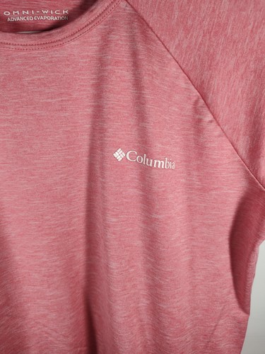 Columbia Omni-Wick Girl's Size Large Peach Short Sleeve Active Shirt - Picture 2 of 4