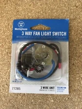 (lot Of 2)Pull Chain SWITCH 3 way & 3 wire fan ZING EAR ZE-110-3A aka ZE-110