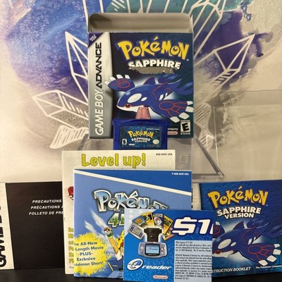 Pokemon: Sapphire - Nintendo GBA - Authentic, Working, Saves, CIB w/ Inserts