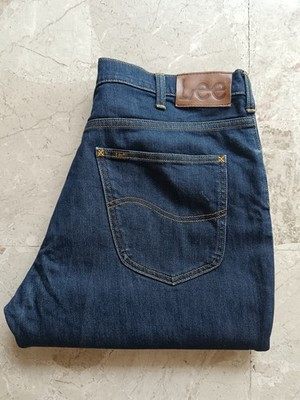 LEE Herren Jeans Modell Brooklyn Straight Fit Denim dunkelblau Größe W36 L34