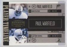 2006 Donruss Gridiron Gear Player Timeline /500 Paul Warfield #PT-37 HOF