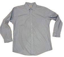 EUC Brooks Brothers Dress Shirt Men 17 - 34 Blue Regent Pinpoint Supima Cotton