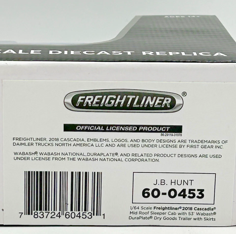 Tractor/remolque DCP by First Gear 1:64 J.B.Hunt Freightliner. Nuevo Foto 4 de 4