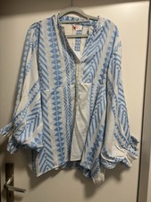 Believe Mode Bluse   Blau/Weiß Ethno   Onesi...