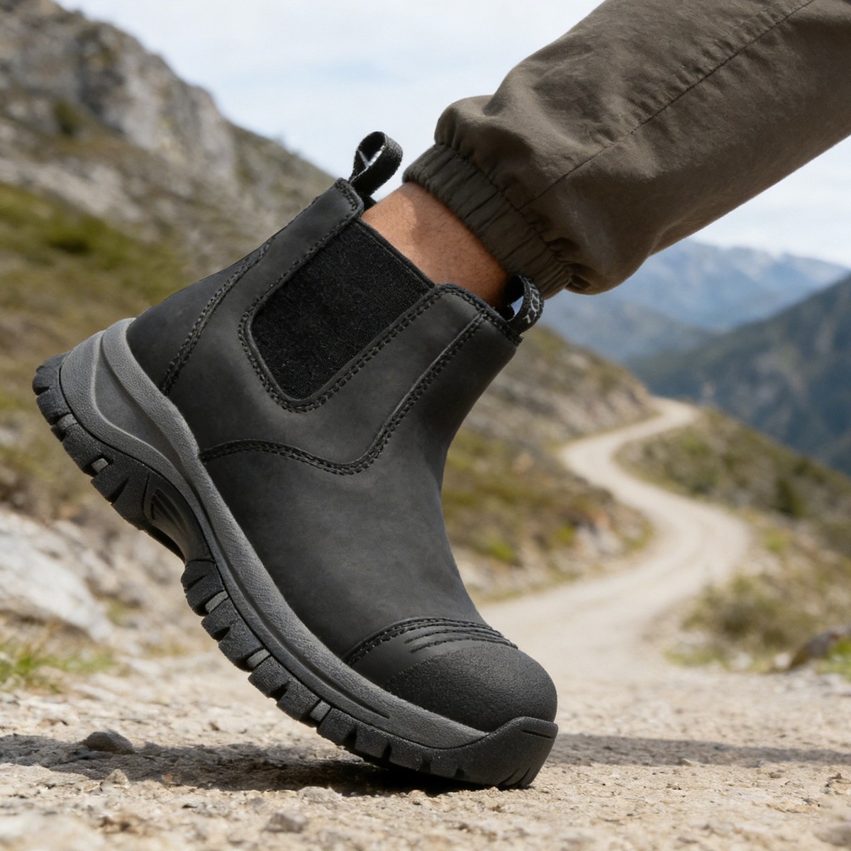 Ouxx Mens Waterproof Steel Toe Oil/Slip Resistant Rubber Sole Work Boot Size 14 OUXX Men main image 4