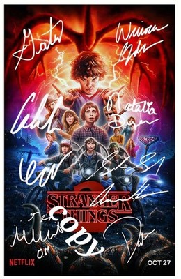STRANGER THINGS CAST SIGNED SRICPT STAFFEL 5 VORGEDRUCKTE AUTOGRAMME 1 2 3 4 5