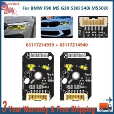 Yellow DRL LED Boards For BMW F90 M5 G30 530i 540i M550iX Headlight Angel eyes