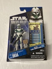 Star Wars Clone Wars Clone Trooper Draa Action Figure CW35 Hasbro 2010 Blaster
