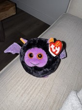 Ty Beanie Ballz Batty the Black Bat Plush Stuffed Animal Halloween 5  2013 NWMT
