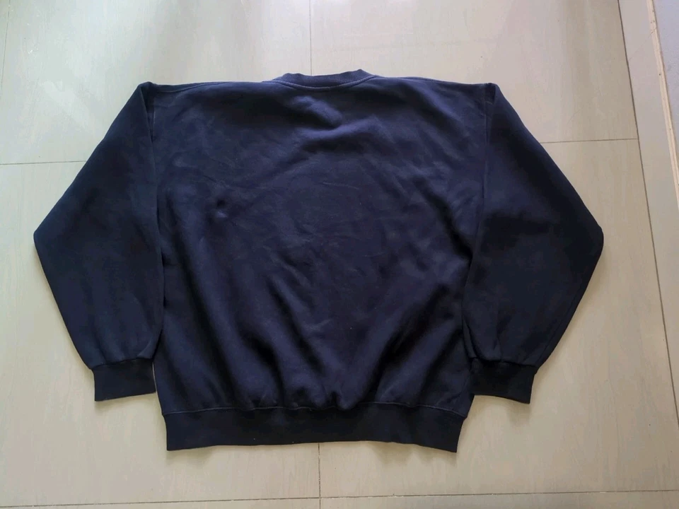 DC туфли США хлопок толстовка Sz L винтажный 00s 90s Y2k темно-синий выцветший Boxy 26/26 - Изображение 4 из 4