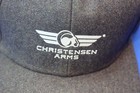 Christensen Arms Ram Skull Wool Trucker Hat Dark Grn Cap Gun Advertise Promo NWT — photo 2