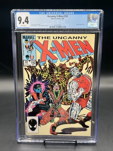 Uncanny X-Men #192 (Marvel Comics April 1985) CGC Graded 9.4 Whit Pages