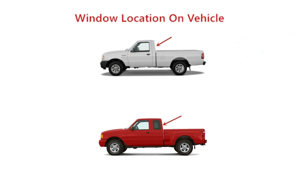 Fits Mazda B2300 B2500 B3000 B4000 Rear Window Back Glass Stationary w/ Tape Foto 4 de 4