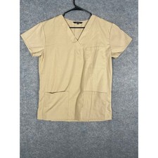 Just Love Women's Khaki Scrub Top Medical Uniform Short Sleeve Pocketed