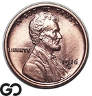 1916-D Lincoln Cent Wheat Penny, RED, RARE This Nice, Gem BU++ RD Better Date!