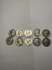 Lot of 10 90% Silver Washington Quarters Various Years 1927-55