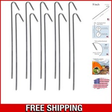 Alloy Steel Tent Stakes - 10 Pack, Rust-Resistant and Made in the USA