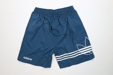 Deadstock Vtg 90s Adidas Mens Large Big Logo Running Jogging Soccer Shorts Teal