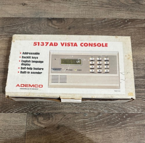 Ademco Console Security Alarm Device 5137AD Vista Keypad Untested Read Descrip