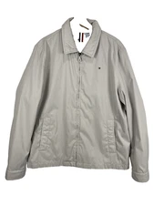 Tommy Hilfiger Men's Bomber Jacket Size L Preppy Casual Quiet Luxury Timeless