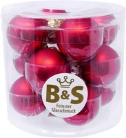 12 Glas Christbaumschmuck Weihnachtskugeln 4 Ø Cm Rot Matt