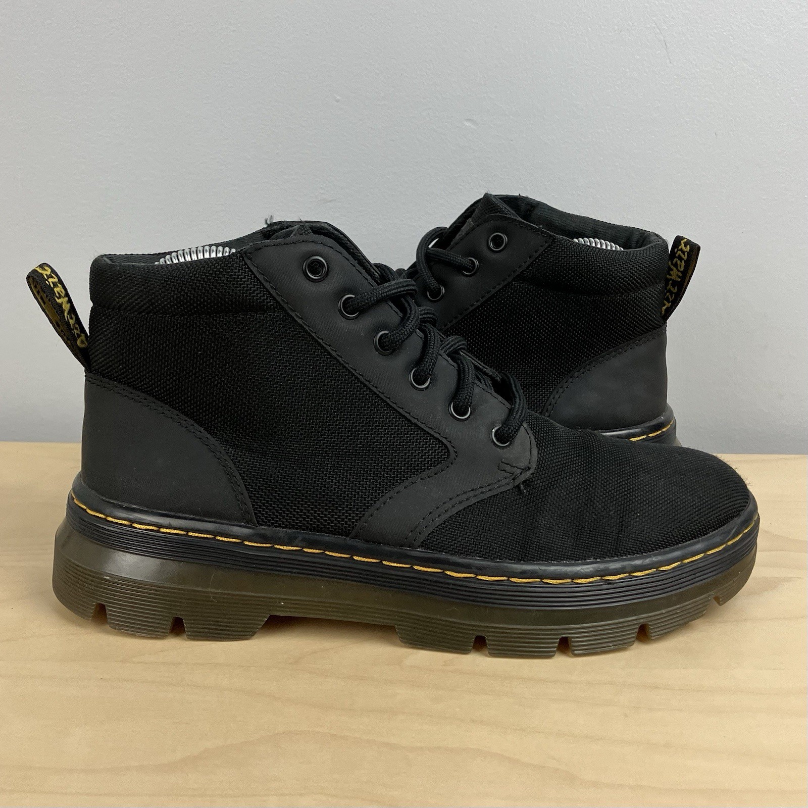 Dr. Doc Martens Women’s Size 7.0 Bonny Black Tough Poly Chukka Combat Boots thumbnail 2