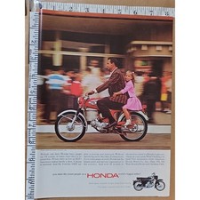 1964 Honda 90 Motorcycle Ad Vintage Original Print Ad Nicest People On A Honda
