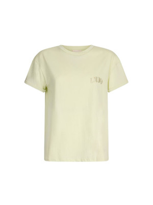 Damen T-Shirt Liu Jo, Aus Baumwolle, Helle Gelbe Farbe, Code WA5144 JS923.