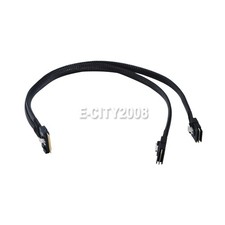 SFF-8654 8i Slim SAS to 2 Ports SFF-8087 Mini SAS Cable 50CM