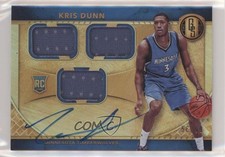 2016-17 Panini Gold Standard Rookie Jersey Triple 56/99 Kris Dunn #273 Auto 9l4