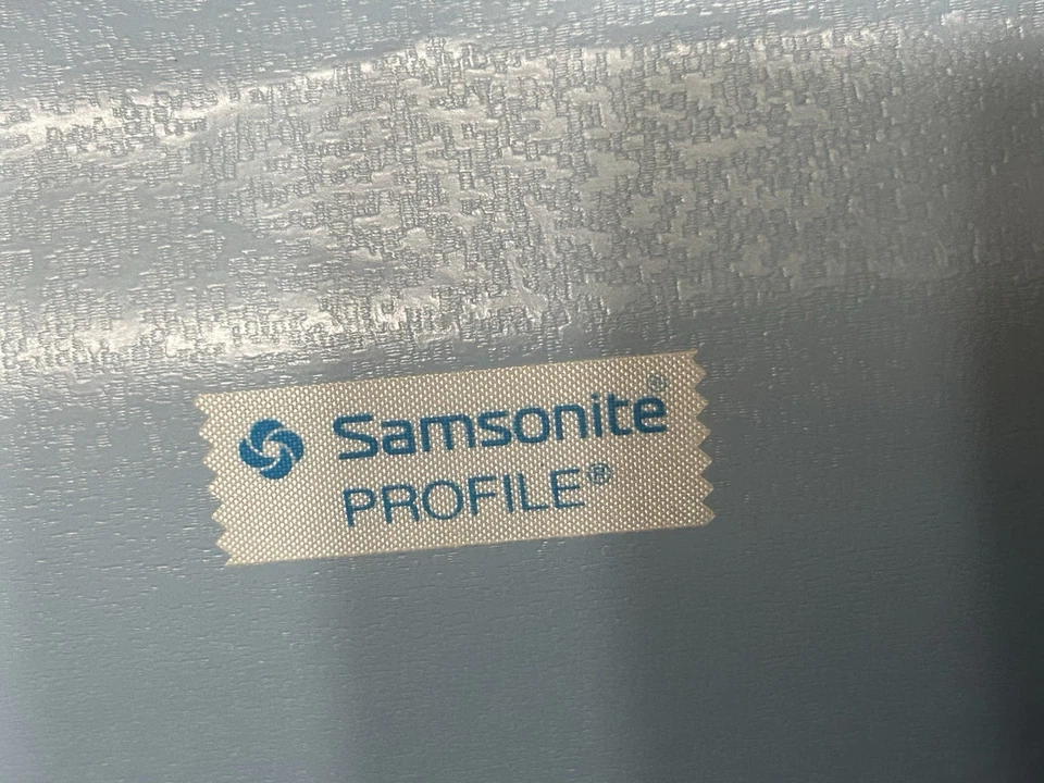 Estuche/estuche de maquillaje vintage Samsonite Profile azul claro con bandeja y espejo Foto 4 de 4