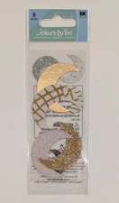 Gold & Silver Moons Jolee's By You Mini Pack Of Scrapbooking Embellishments