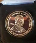 2001 43rd Presidential Silver Coin Al Gore & George Bush 1oz of .999 Fine Ag.