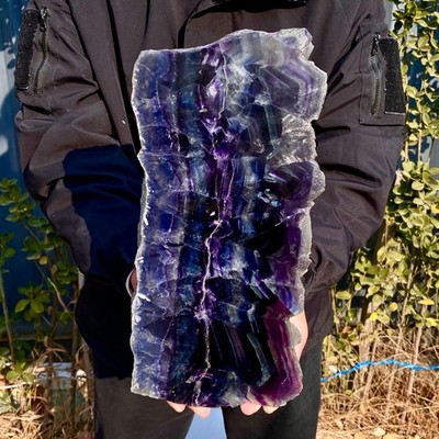 8.6LB  Natural and colorful fluorite tablets for crystal therapy and meditation