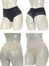 NWT GORGEOUS LACE MESH OVERLAY SMOOTHIN TUMMY CONTROL THONG PANTY SHAPER M-2XL
