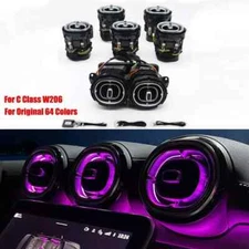 64 Colors Air Vent LED Ambient Light For 2022-2025 W206 Mercedes Benz C Class