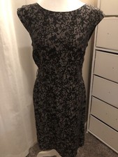 banana republic dress 10 Black Grey Short Sleeve