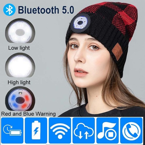 Warm Beanie Hat Wireless Bluetooth Smart Cap Headset Headphone Speaker Mic new - Picture 5 of 18