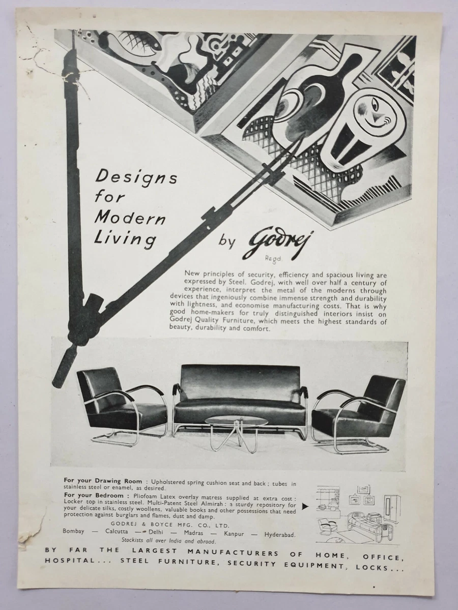 GODREJ DRAWING AND BED ROOM FURNITURE Ad Advertising 9in x 12in eBay