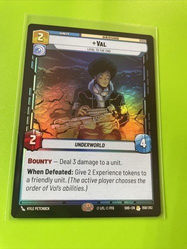 Star Wars Unlimited Shadows Of The Galaxy Rare Foil Val - Picture 2 of 2